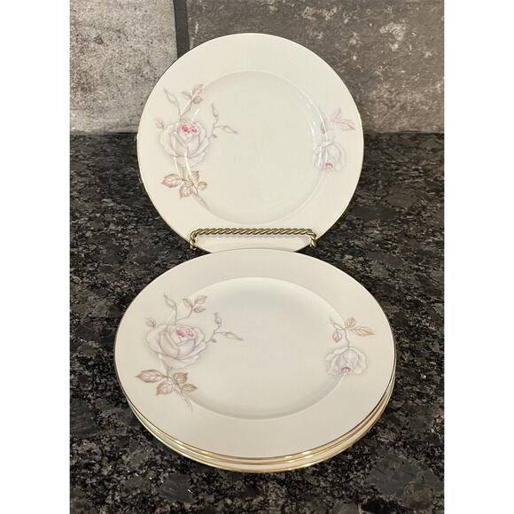 (4) Johann Haviland Sweetheart Rose 6” Bread Plates Bavaria Germany - Picture 1 of 4